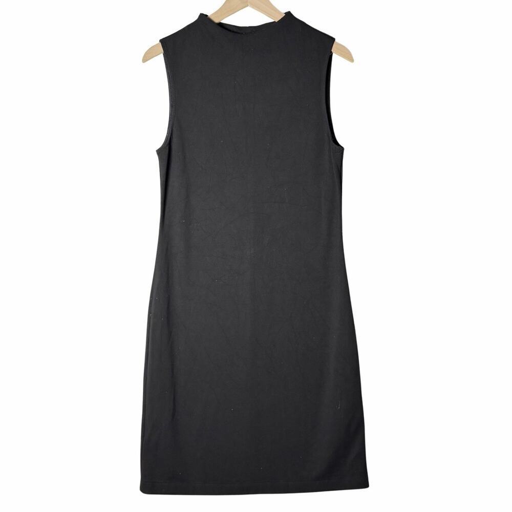 Theory Black High-Neck Sleeveless Knee-Length Sheath Dress Women's Size M